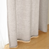 麻平織ノンプリーツカーテン