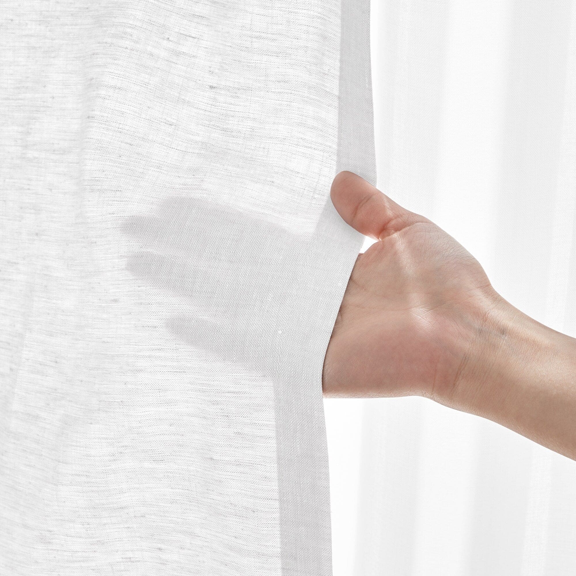 麻平織ノンプリーツカーテン | 無印良品