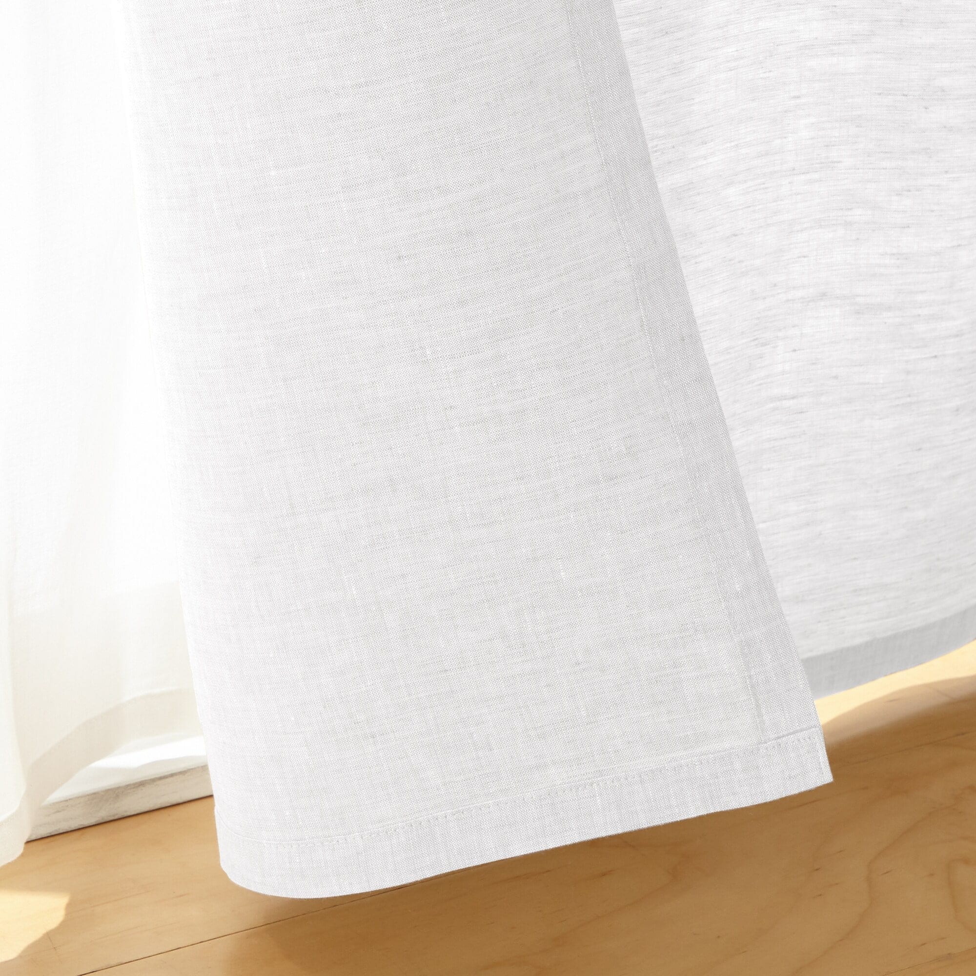 無印良品　麻平織　ノンプリーツカーテン　ライトグレー　新品　既製品　レア 無印良品 麻平織 ノンプリーツカーテン ライトグレー 新品 既