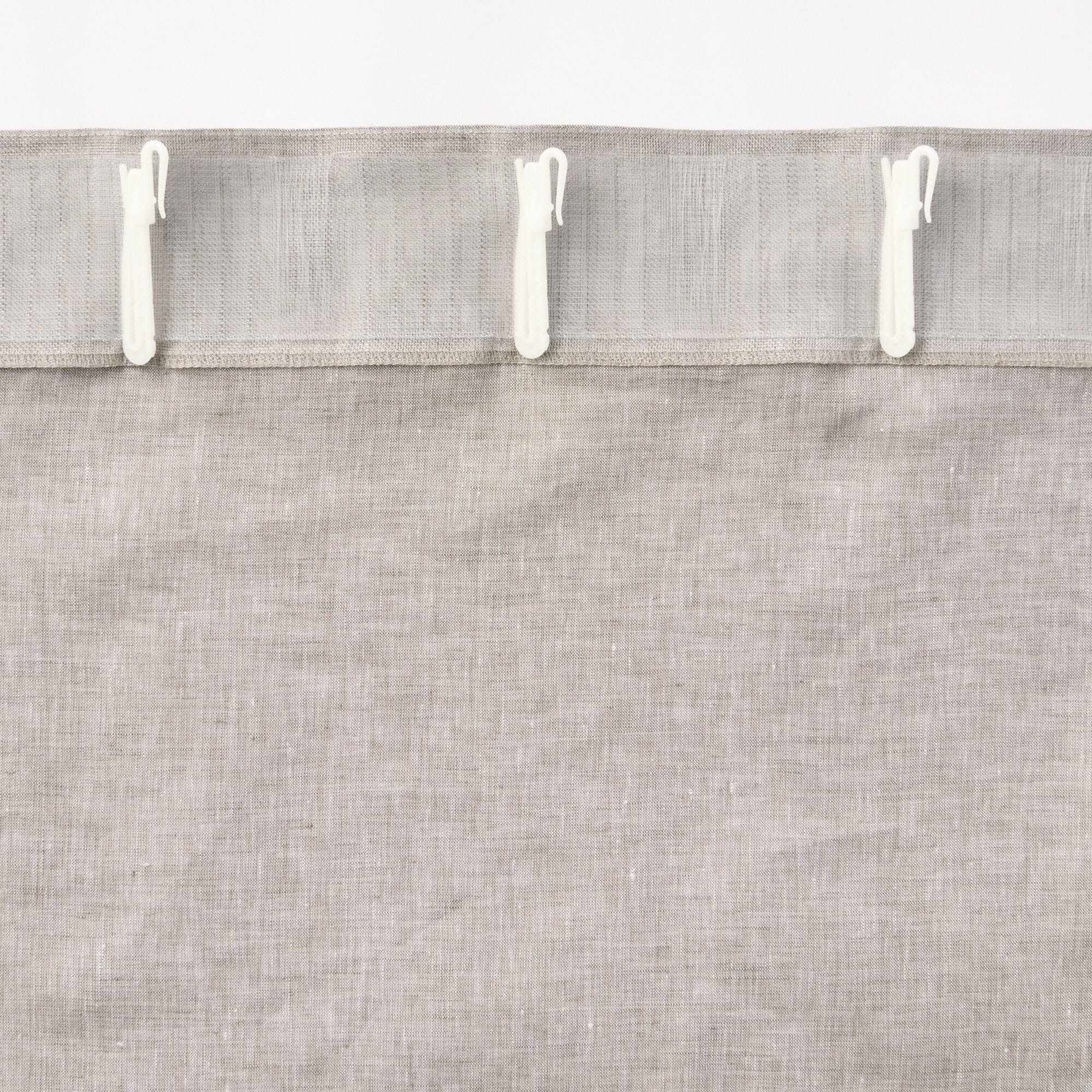 麻平織ノンプリーツカーテン