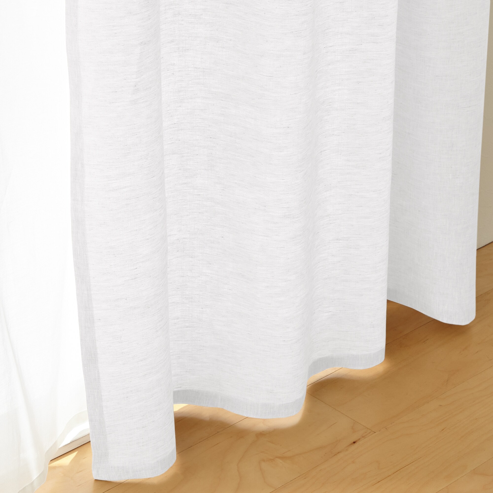 麻平織ノンプリーツカーテン