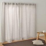 麻平織ノンプリーツカーテン