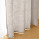 麻平織ノンプリーツカーテン