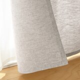 麻平織ノンプリーツカーテン