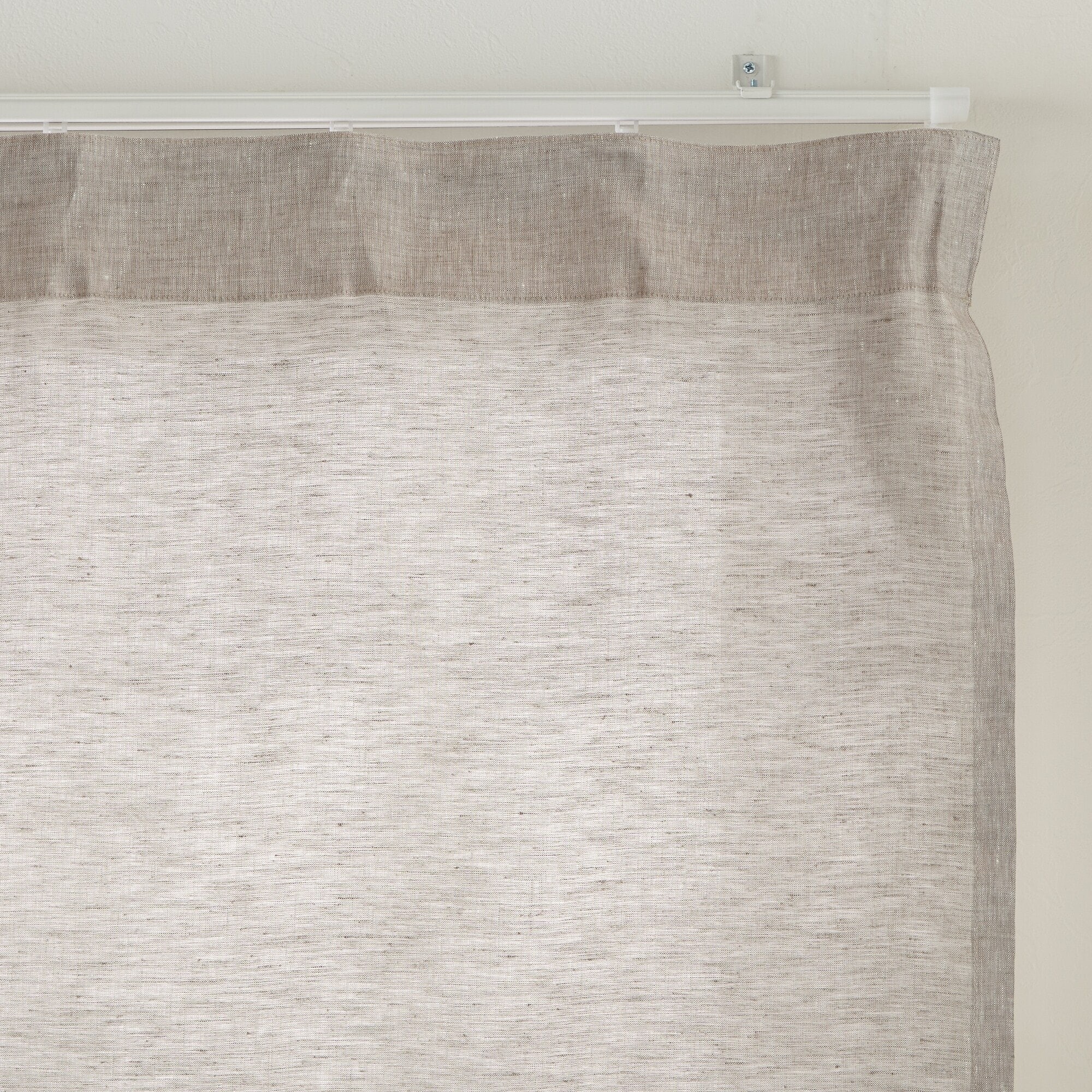 麻平織ノンプリーツカーテン