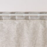 麻平織ノンプリーツカーテン