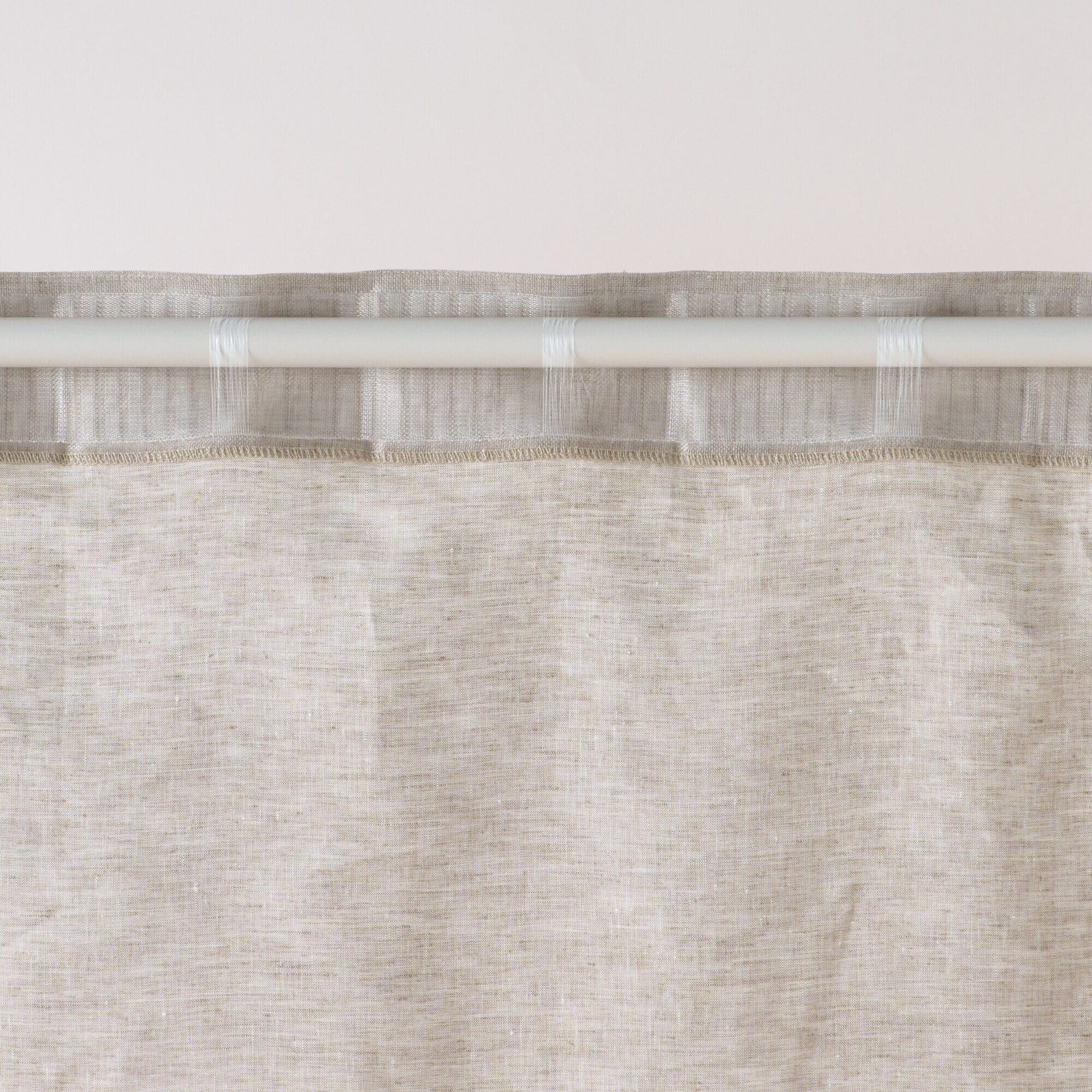 麻平織ノンプリーツカーテン