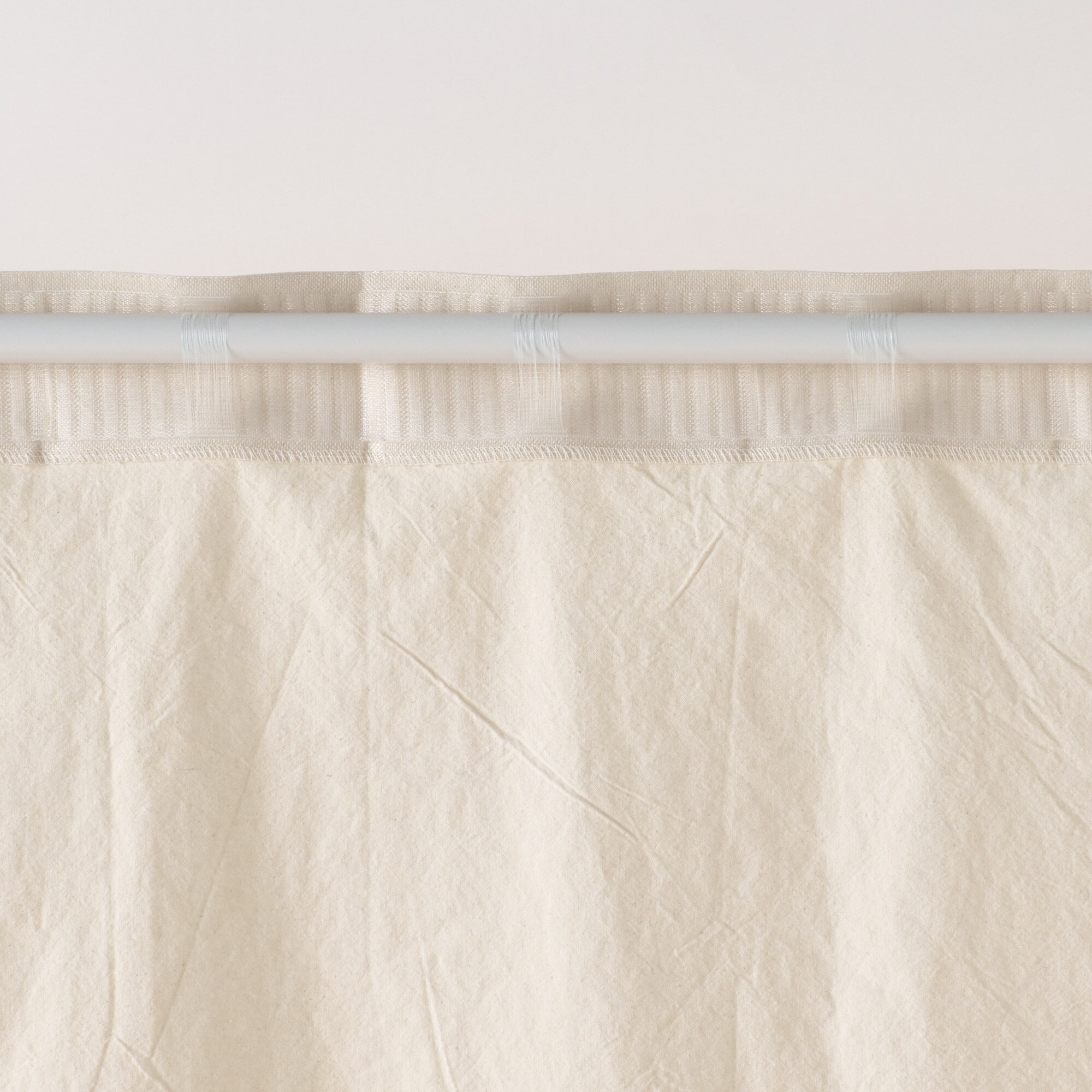 綿洗いざらし平織ノンプリーツカーテン