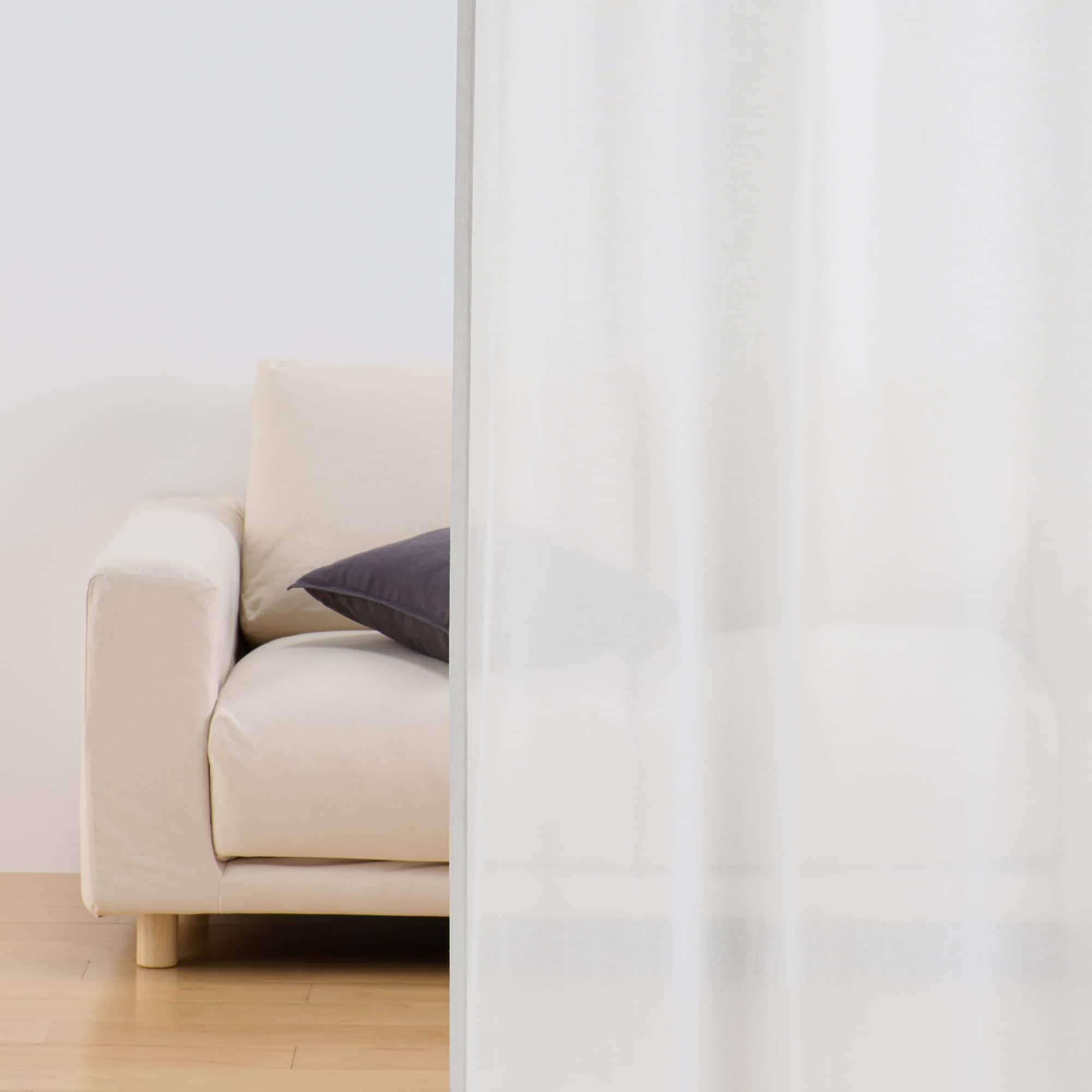 綿ボイルノンプリーツレースカーテン