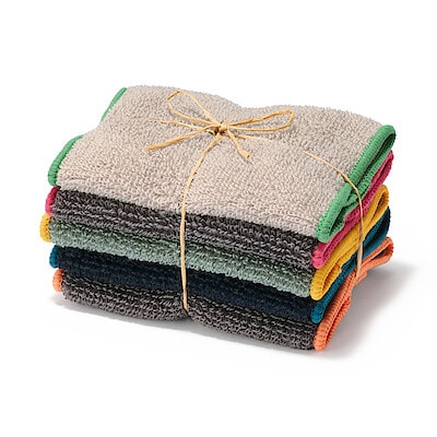 残反ミニハンドタオルセット（ハーフ）　１１×２２ｃｍ・５枚組