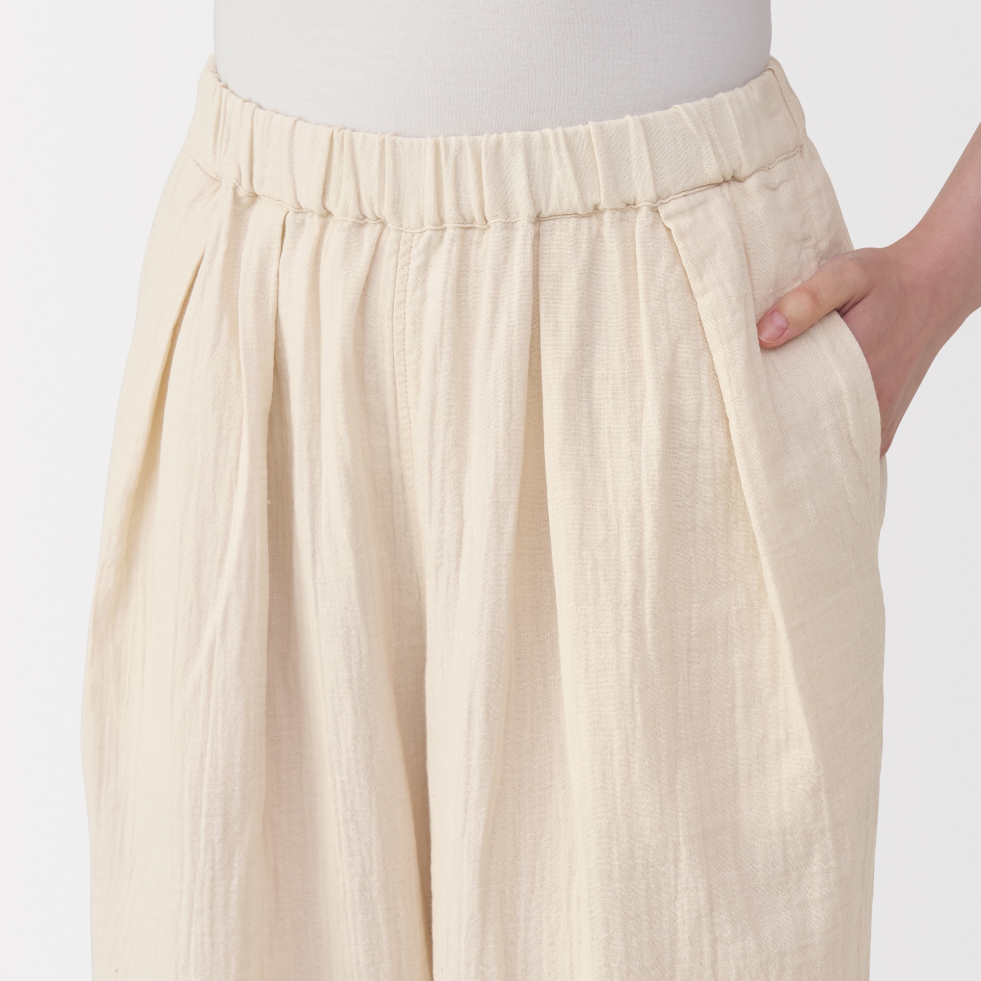 婦人 ふんわりしぼガーゼ 八分袖ルームウェアセット | 無印良品