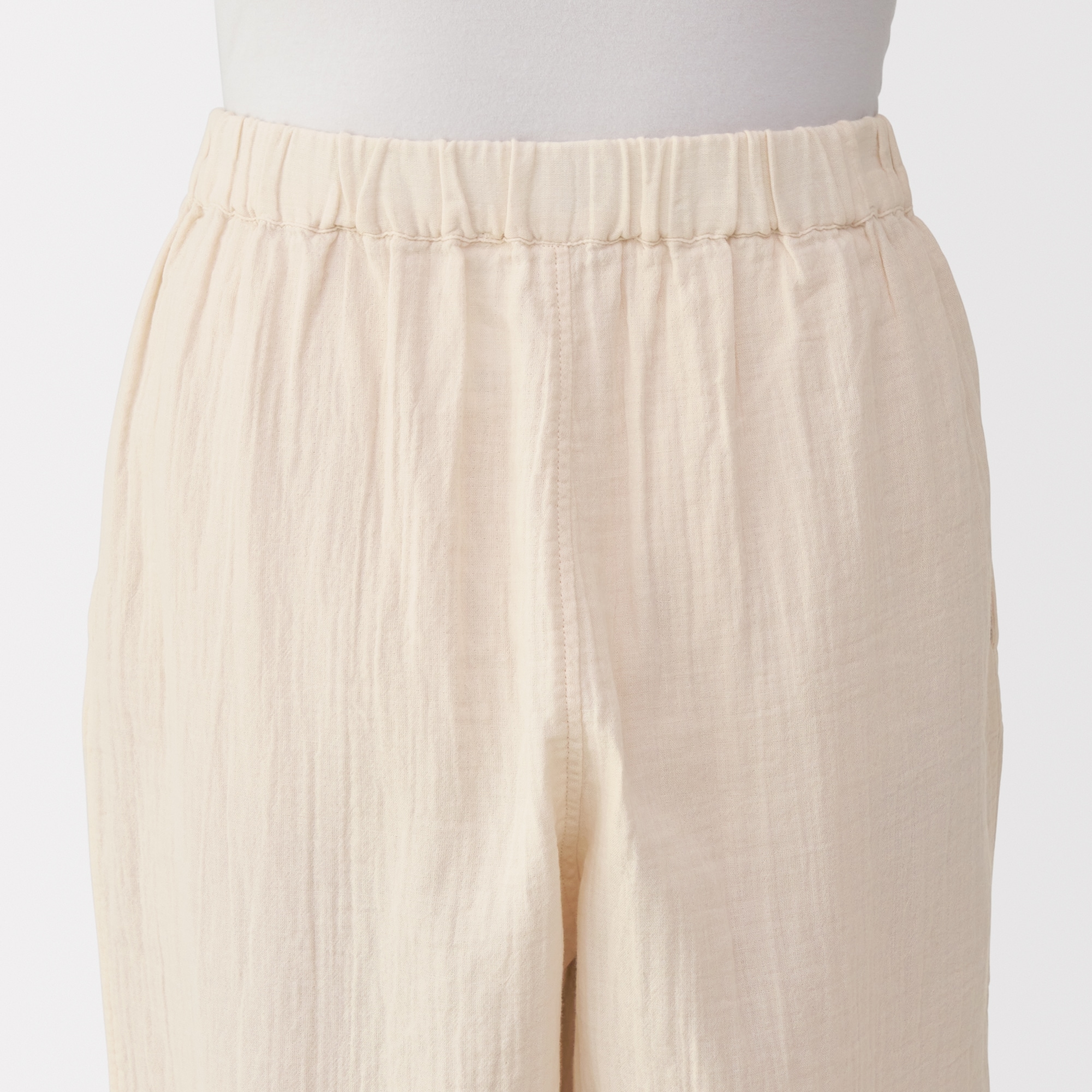 婦人　ふんわりしぼガーゼ　八分袖ルームウェアセット