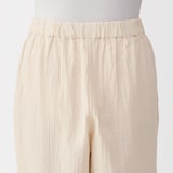 婦人　ふんわりしぼガーゼ　八分袖ルームウェアセット