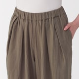 婦人　ふんわりしぼガーゼ　八分袖ルームウェアセット