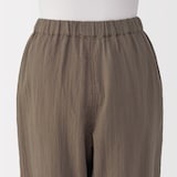 婦人　ふんわりしぼガーゼ　八分袖ルームウェアセット