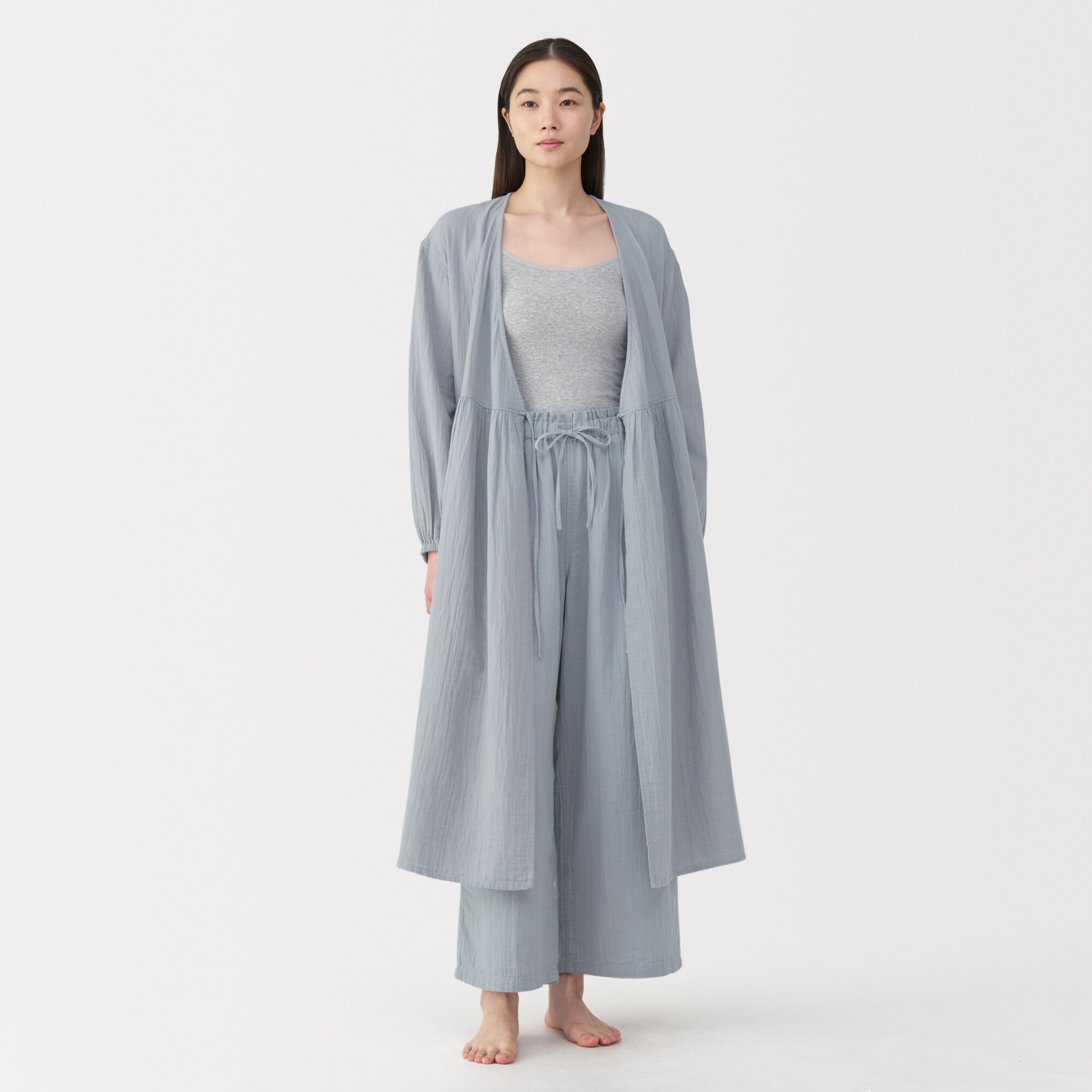 婦人 ふんわりしぼガーゼ ロングパンツ | 無印良品