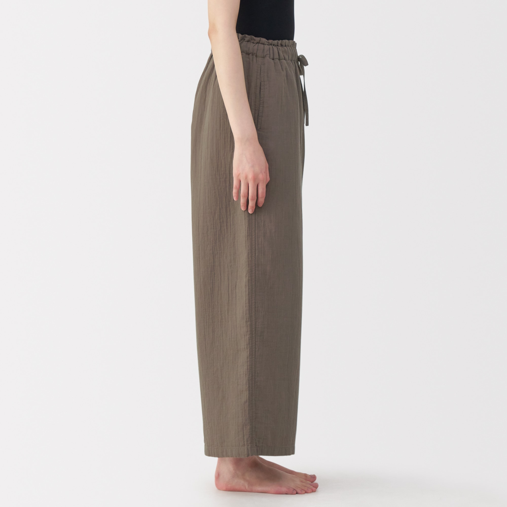 婦人 ふんわりしぼガーゼ ロングパンツ | 無印良品
