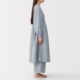 婦人　ふんわりしぼガーゼ　ロングカーディガン