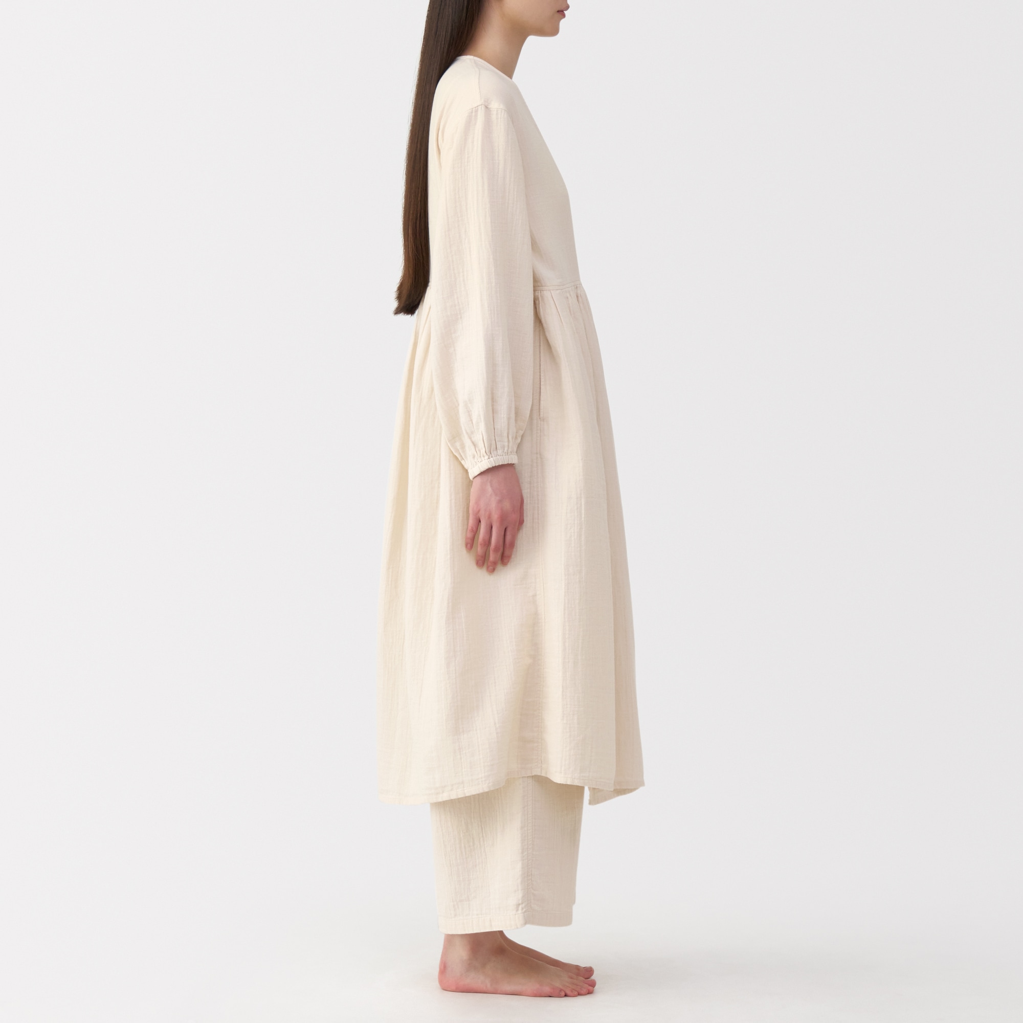 婦人 ふんわりしぼガーゼ ロングカーディガン | 無印良品