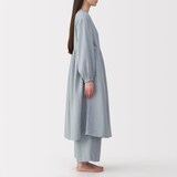 婦人　ふんわりしぼガーゼ　ロングカーディガン