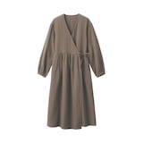 婦人　ふんわりしぼガーゼ　ロングカーディガン