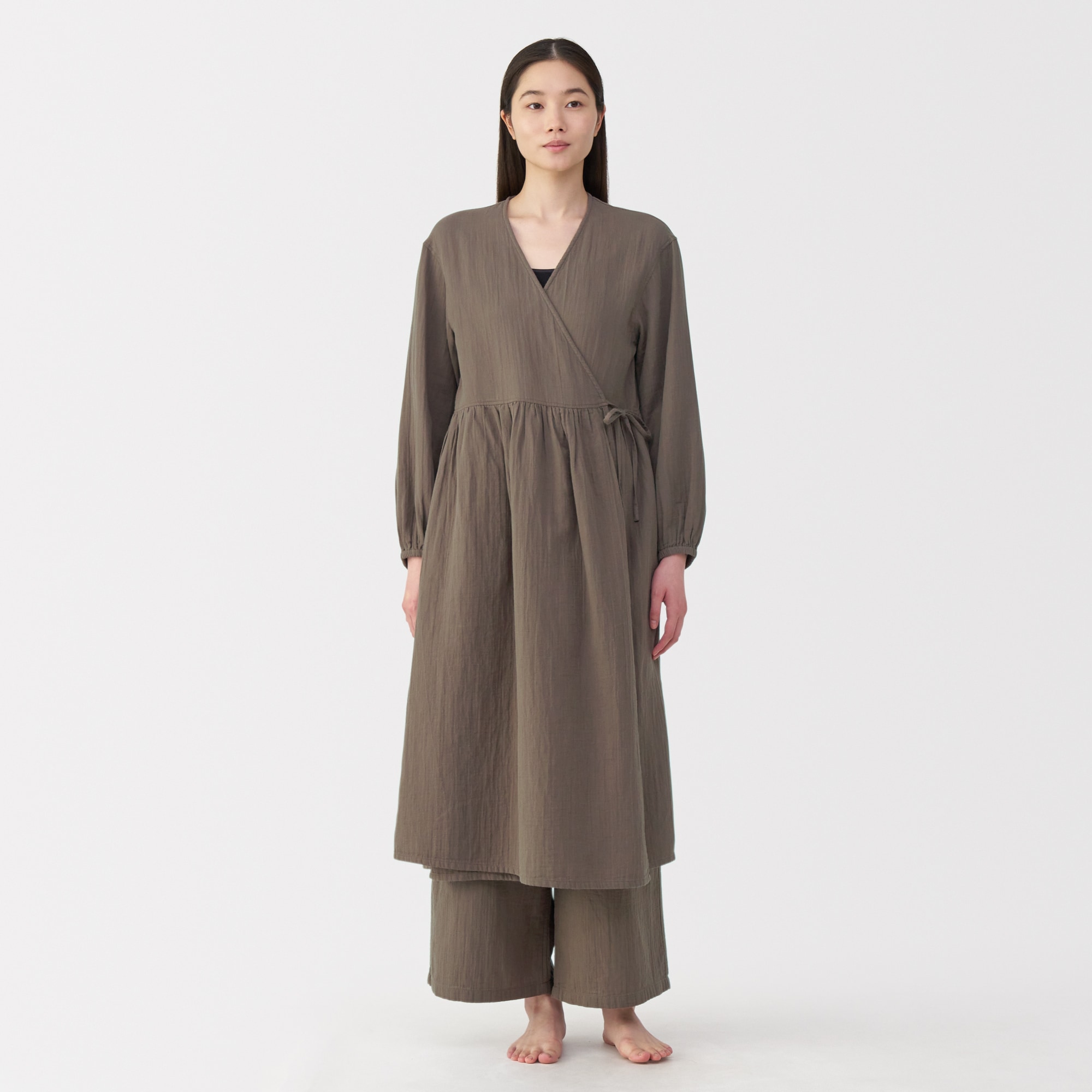 婦人 ふんわりしぼガーゼ ロングカーディガン | 無印良品