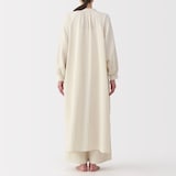 婦人　ふんわりしぼガーゼ　ロングワンピース