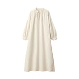 婦人　ふんわりしぼガーゼ　ロングワンピース