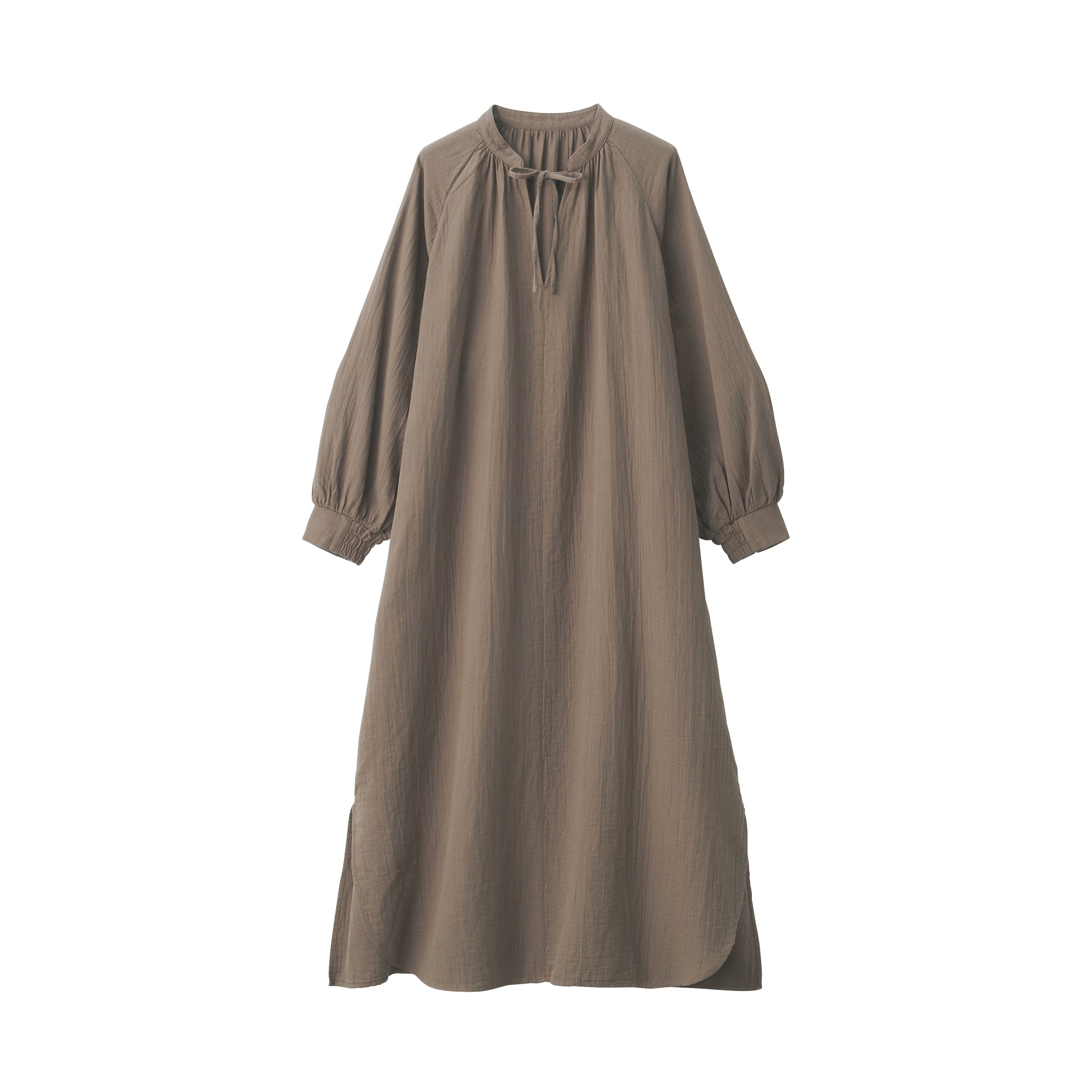 婦人 ふんわりしぼガーゼ ロングワンピース | 無印良品
