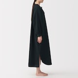 婦人　ふんわりしぼガーゼ　ロングワンピース