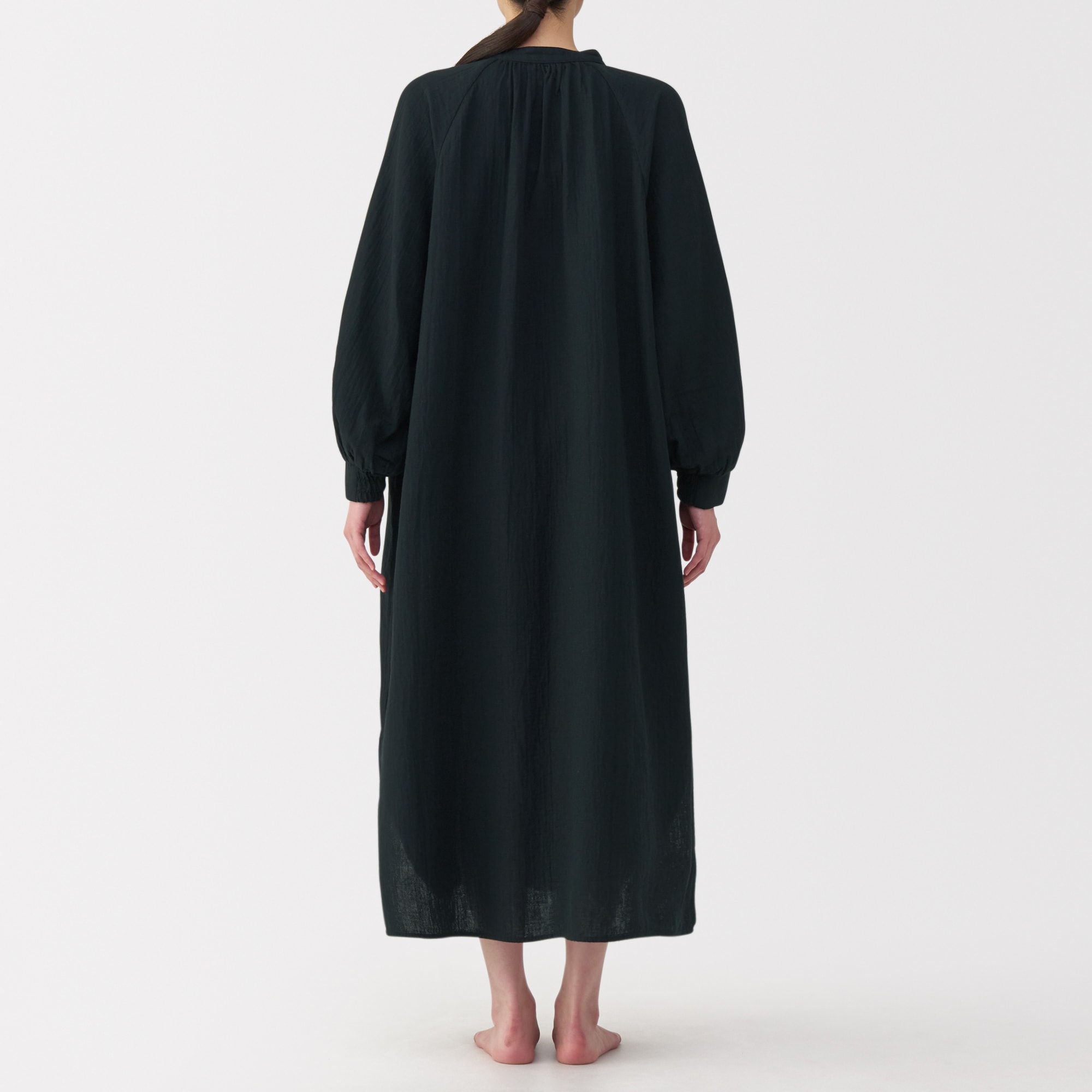 婦人 ふんわりしぼガーゼ ロングワンピース | 無印良品