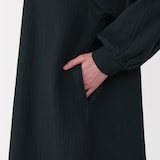 婦人　ふんわりしぼガーゼ　ロングワンピース