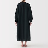 婦人　ふんわりしぼガーゼ　ロングワンピース