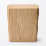 木製ごみ箱・袋止めワイヤー付・角型