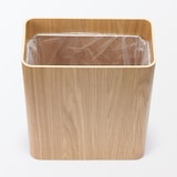 木製ごみ箱・袋止めワイヤー付・角型