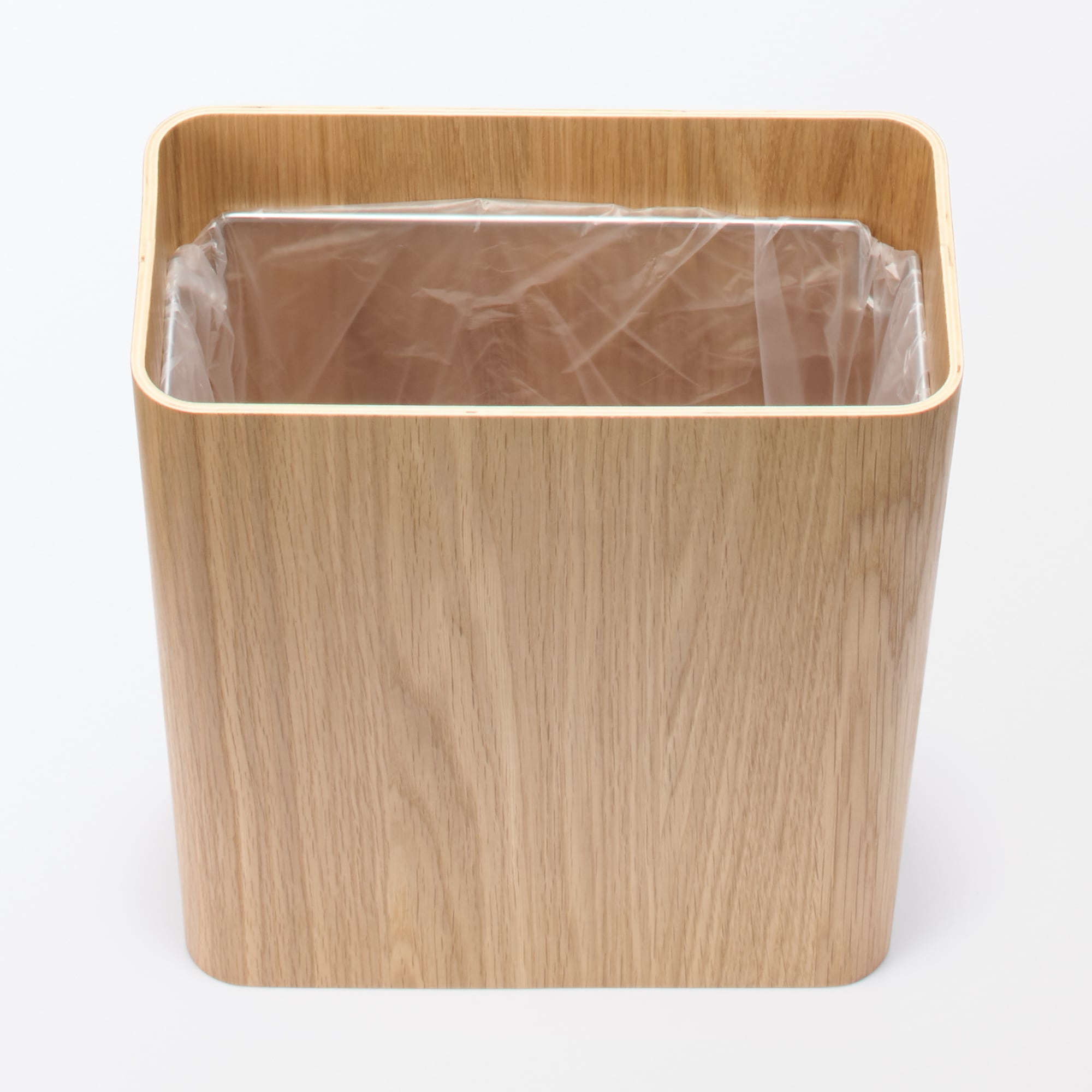 木製ごみ箱・袋止めワイヤー付・角型