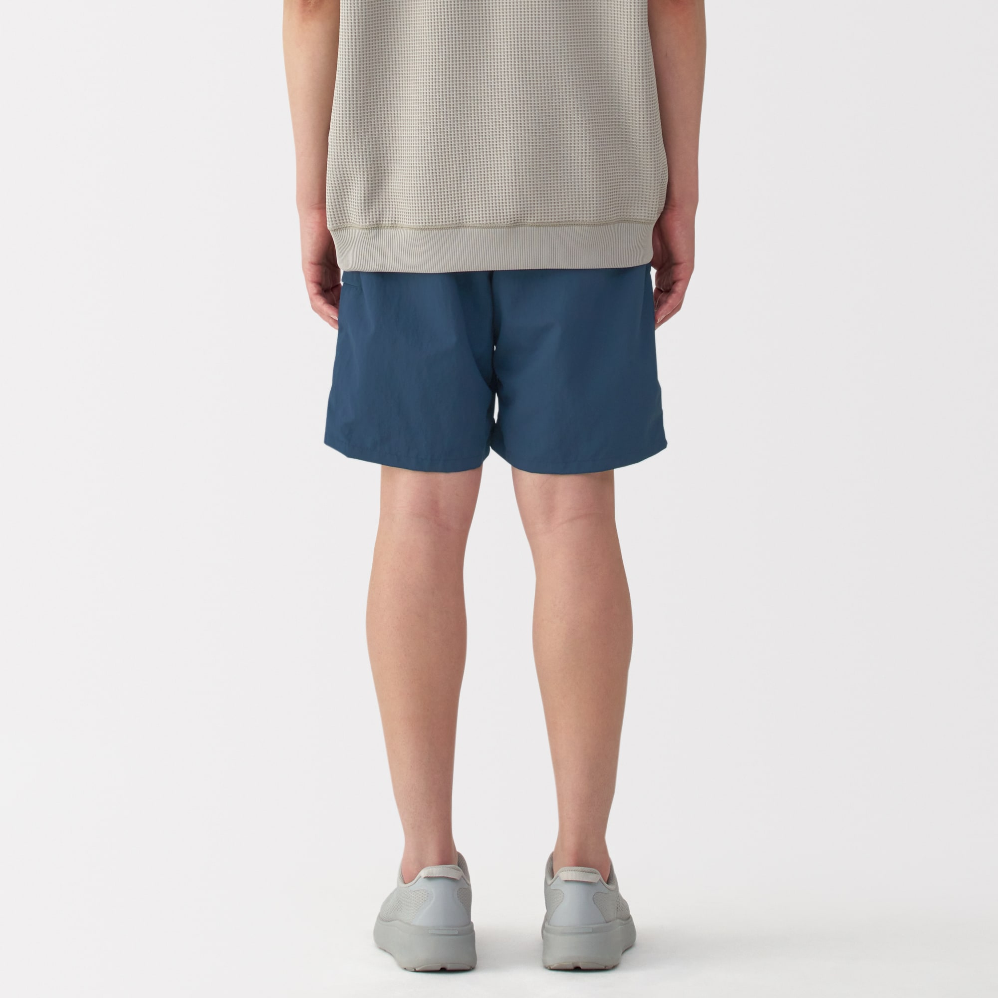 紳士　撥水ナイロンポケッタブルショートパンツ