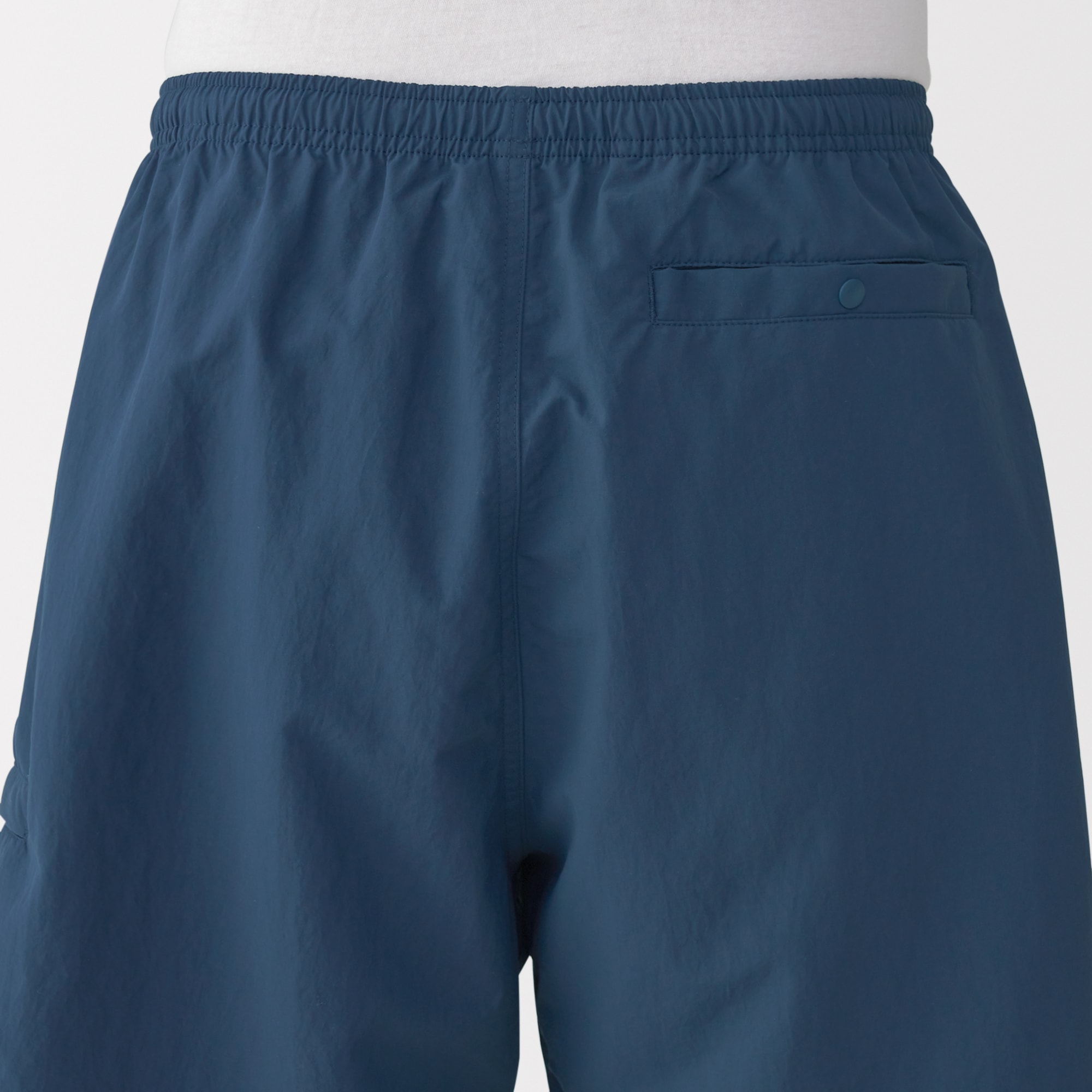 紳士　撥水ナイロンポケッタブルショートパンツ