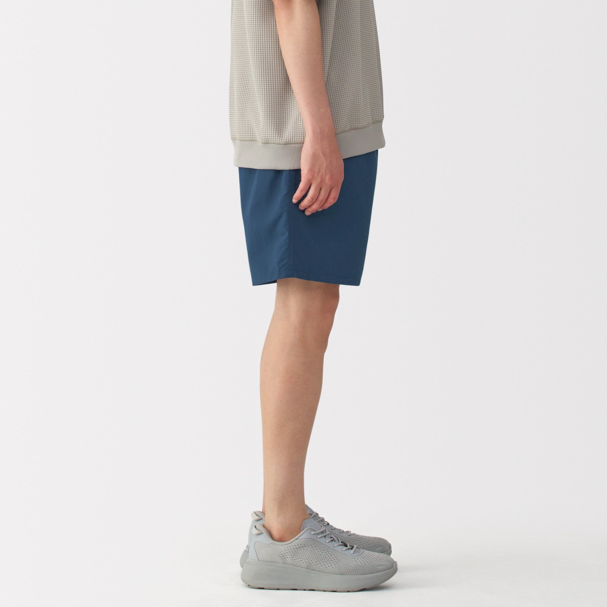 紳士　撥水ナイロンポケッタブルショートパンツ