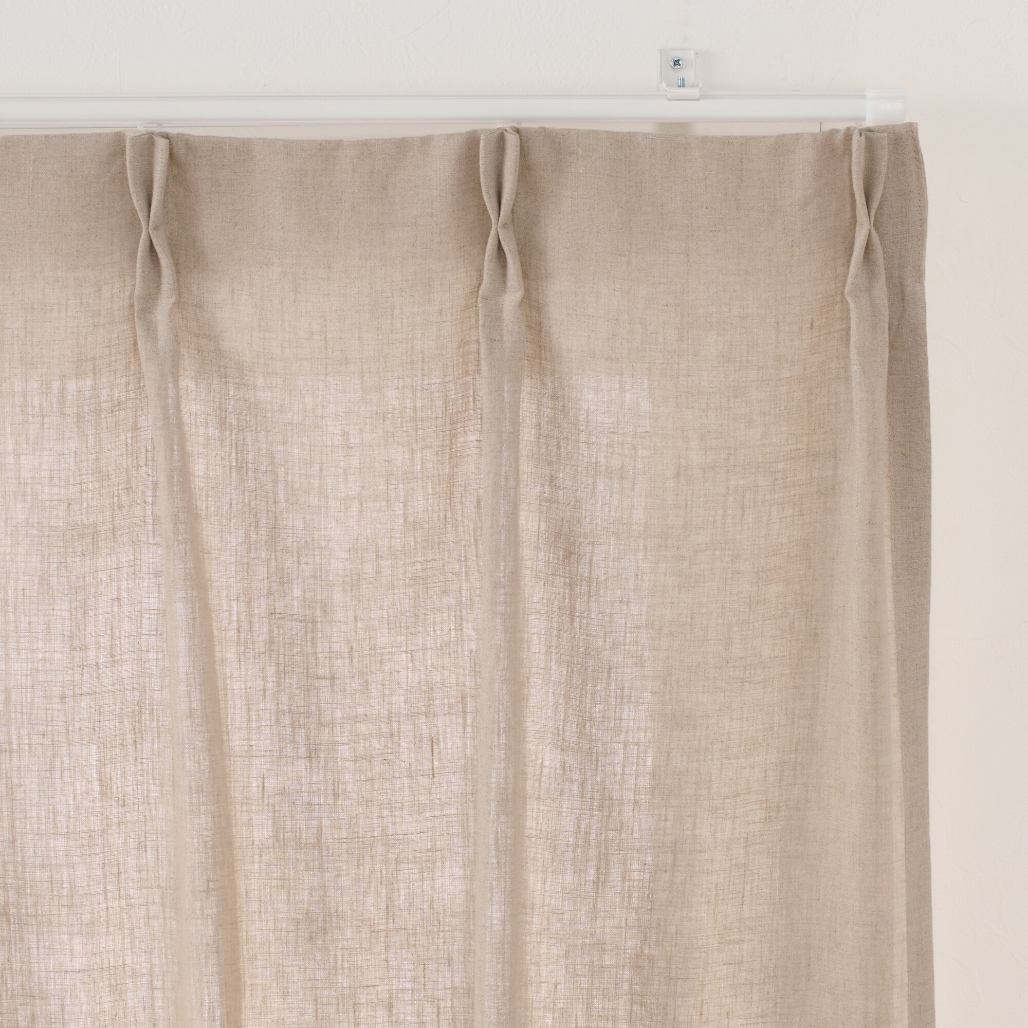 麻平織 プリーツカーテン・2枚組 | 無印良品