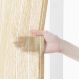 麻平織　プリーツカーテン・２枚組