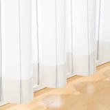 綿空き羽　レースプリーツカーテン・２枚組