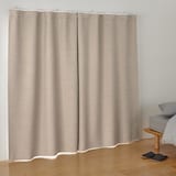 ポリエステル二重織（防炎・遮光性）ノンプリーツカーテン・２枚組