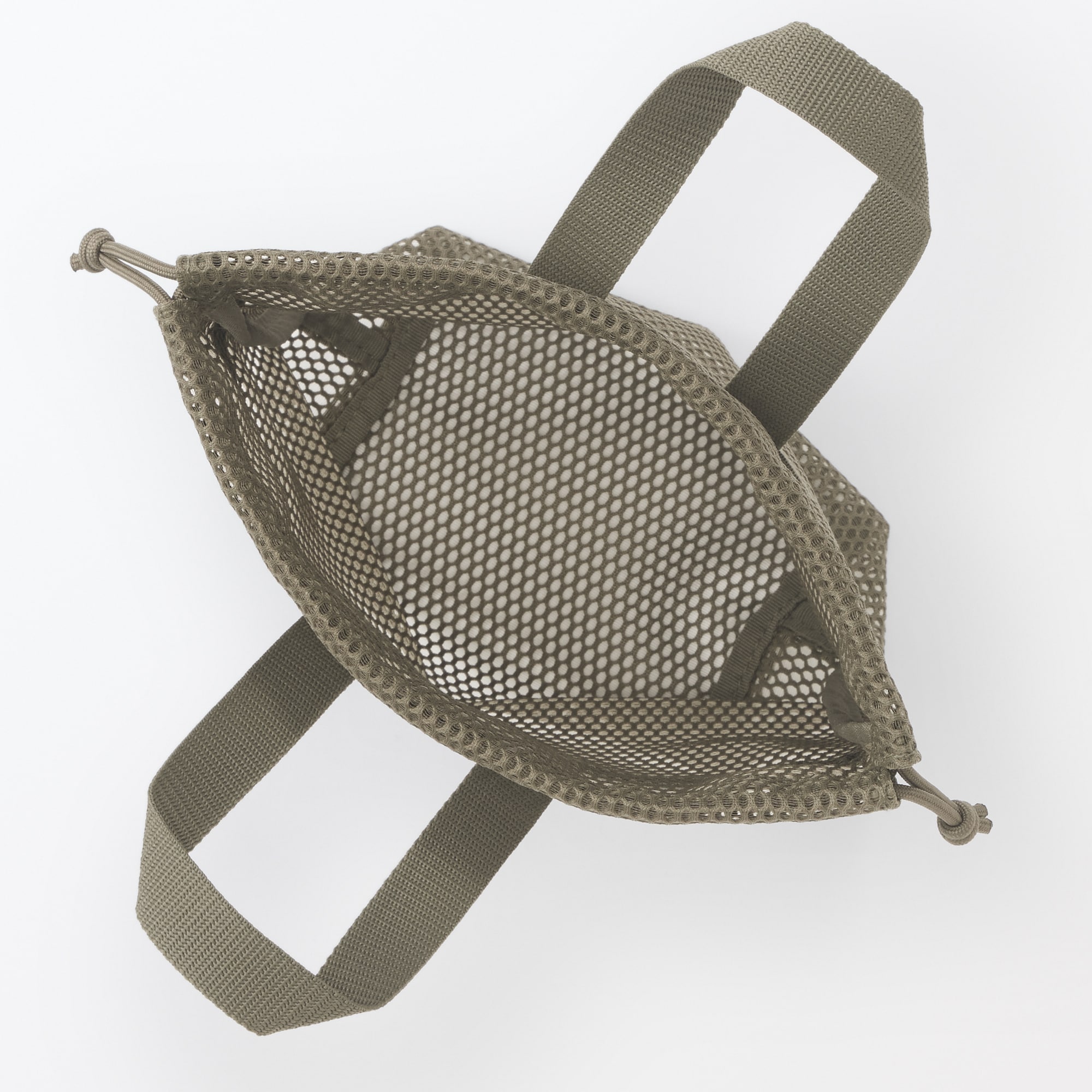 立体メッシュ持ち手付き巾着
