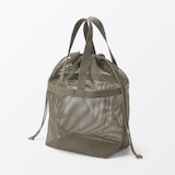 立体メッシュ持ち手付き巾着