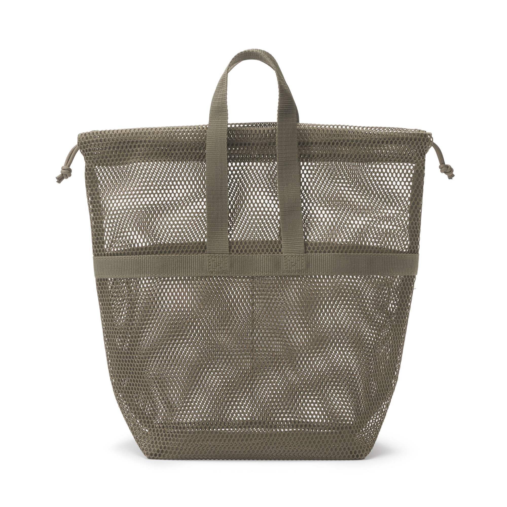 立体メッシュ持ち手付き巾着