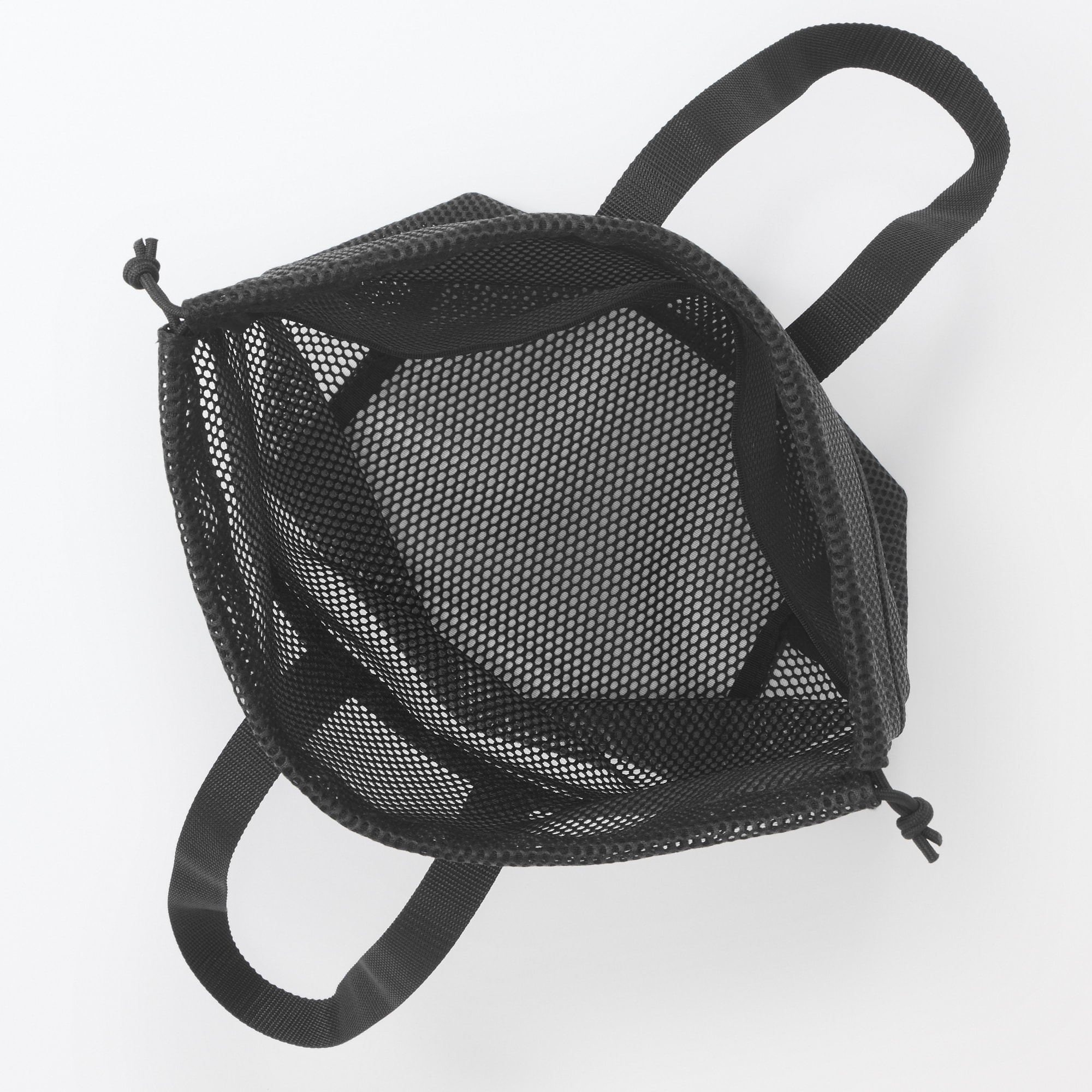 立体メッシュ持ち手付き巾着