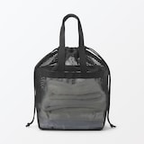 立体メッシュ持ち手付き巾着