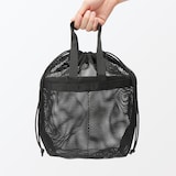 立体メッシュ持ち手付き巾着