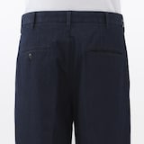 紳士　インディゴタックワイドパンツ